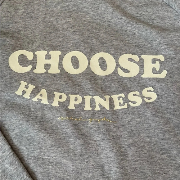NWT! Spiritual Gangster Choose Happiness cropped sweatshirt, Size XS - Picture 3 of 4